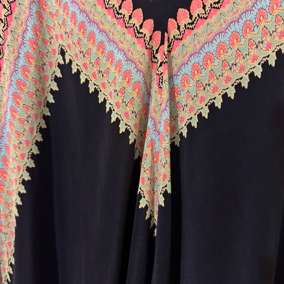 Vanessa Virginia Anthro Size M/L Boho Western Silk Estrella Bandana Dress - Picture 7 of 9